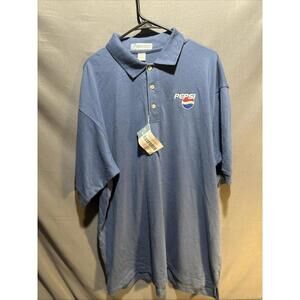Extreme vintage blue Pepsi employee polo shirt Size XXL # 373
